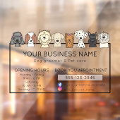 愛らしい犬種の営業時間 ウィンドウサイン (シート2)