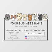 愛らしい犬種の営業時間 ウィンドウサイン (シート)