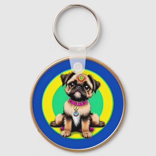 愛らしい犬 キーホルダー (正面)