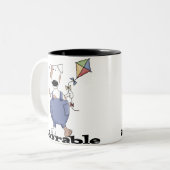 愛らしい犬 ツートーンマグカップ (正面左)