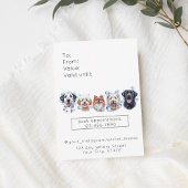 愛らしい犬、プードルペットグルーミングギフトカード ノートカード