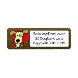 愛らしい犬 ラベル