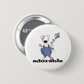 愛らしい犬 缶バッジ (正面&裏面)