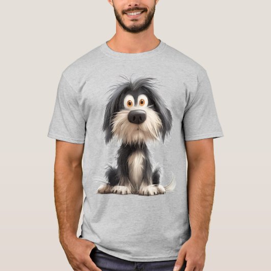 愛らしい犬 Tシャツ (正面)