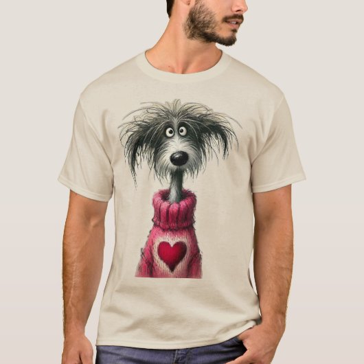 愛らしい犬 Tシャツ (正面)