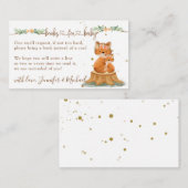 愛らしい狐の赤ちゃんのための本のカード エンクロージャーカード (正面/裏面)