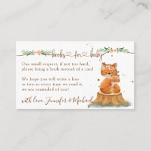 愛らしい狐の赤ちゃんのための本のカード