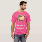 愛らしい猛々しい砂漠雨蛙のおもしろい天使 Tシャツ (正面フル)