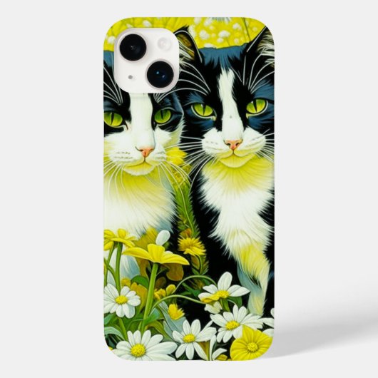 愛らしい猫が野原で座るデイジー Case-Mate iPhoneケース (裏面)