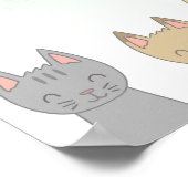 愛らしい猫が6匹 ポスター (角)