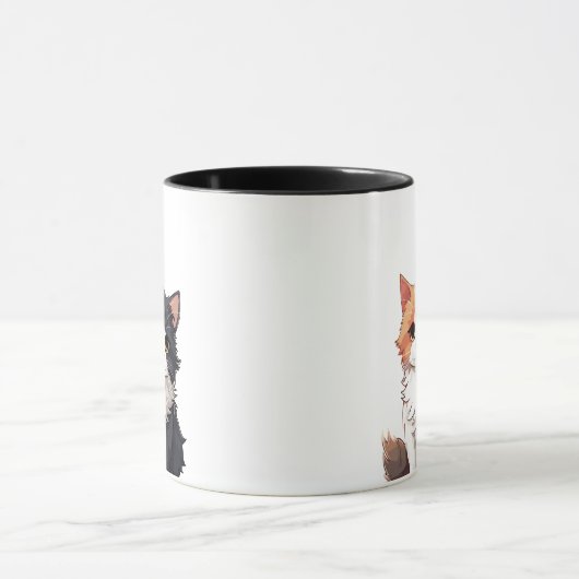 愛らしい猫たちコーヒーマグ マグカップ (中央)