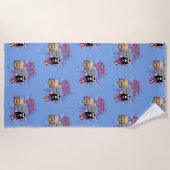 愛らしい猫たち7月4日 ビーチタオル (正面)