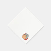 愛らしい猫と犬のハグ – ニャー&ウォフデザイン スタンダードカクテルナプキン (角)