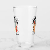 愛らしい猫と犬のハグ – ニャー&ウォフデザイン タンブラーグラス (左)