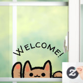 愛らしい猫ならではの歓迎 ウィンドウサイン (ホーム)