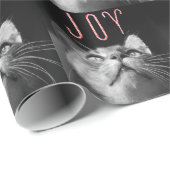 愛らしい猫のクリスマスのプレゼントの覆い ラッピングペーパー (ロールコーナー)