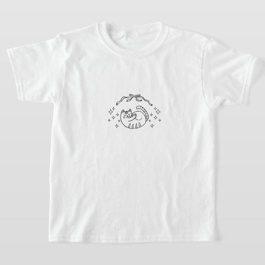 愛らしい猫の子供服 Tシャツ (レイダウン)