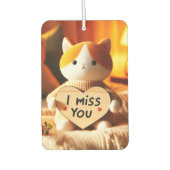 愛らしい猫の心からのメッセージ カーエアーフレッシュナー (正面)