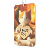 愛らしい猫の心からのメッセージ カーエアーフレッシュナー (左)