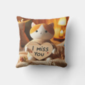 愛らしい猫の心からのメッセージ クッション (裏面)