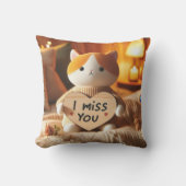愛らしい猫の心からのメッセージ クッション (正面)