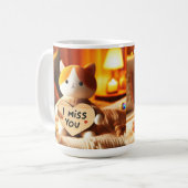 愛らしい猫の心からのメッセージ コーヒーマグカップ (正面左)