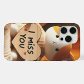 愛らしい猫の心からのメッセージ iPhoneケース (裏面横)