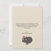 愛らしい猫の部屋 ペット愛好家のクリスマス フラットカード シーズンカード (裏面)