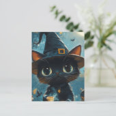 愛らしい猫の魔女 ポストカード (スタンド正面)