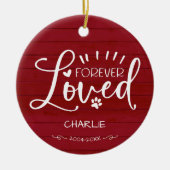 愛らしい猫または犬のペット追悼記念写真 セラミックオーナメント (正面)