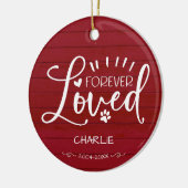 愛らしい猫または犬のペット追悼記念写真 セラミックオーナメント (左)