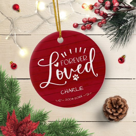 愛らしい猫または犬のペット追悼記念写真 セラミックオーナメント