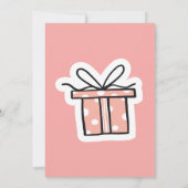 愛らしい猫をテーマにしたファースト・ガール誕生日 招待状 (裏面)