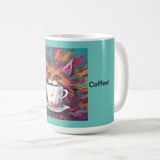 愛らしい猫をテーマにした作品が、まずは…コーヒー!サーマル コーヒーマグカップ (正面右)