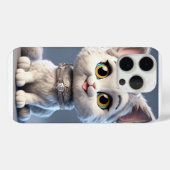 愛らしい猫イラストレーションとiPhone 15 Proケース Case-Mate iPhoneケース (裏面 (横))