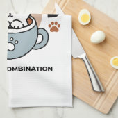 愛らしい猫インマグホリデーデザイン- Cat & Cocoa キッチンタオル (四つ折り)