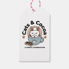 愛らしい猫インマグホリデーデザイン- Cat & Cocoa ギフトタグ