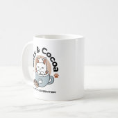 愛らしい猫インマグホリデーデザイン- Cat & Cocoa コーヒーマグカップ (正面左)