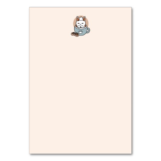 愛らしい猫インマグホリデーデザイン- Cat & Cocoa テーブルナンバー (裏面)