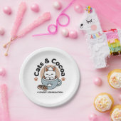 愛らしい猫インマグホリデーデザイン- Cat & Cocoa ペーパープレート (パーティー)
