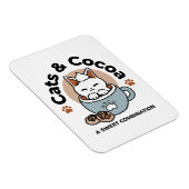愛らしい猫インマグホリデーデザイン- Cat & Cocoa マグネット (右側)