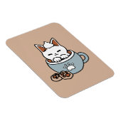 愛らしい猫インマグホリデーデザイン- Cat & Cocoa マグネット (右側)