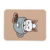 愛らしい猫インマグホリデーデザイン- Cat & Cocoa マグネット (横)