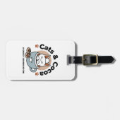 愛らしい猫インマグホリデーデザイン- Cat & Cocoa ラゲッジタグ (正面横)