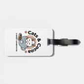 愛らしい猫インマグホリデーデザイン- Cat & Cocoa ラゲッジタグ (裏面横)
