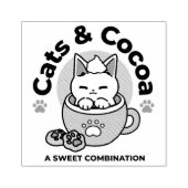 愛らしい猫インマグホリデーデザイン- Cat & Cocoa ラバースタンプ (インプリント)