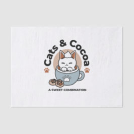 愛らしい猫インマグホリデーデザイン- Cat & Cocoa 薄葉紙