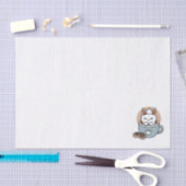 愛らしい猫インマグホリデーデザイン- Cat & Cocoa 薄葉紙 (クラフト)