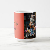 愛らしい猫オンバイモーターコーヒーマグ コーヒーマグカップ (中央)