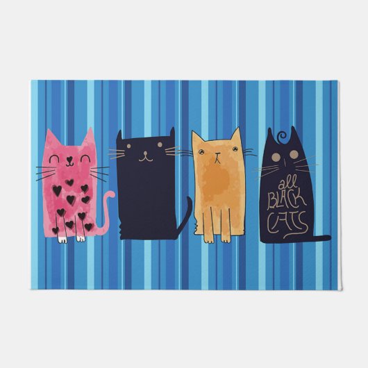 愛らしい猫ドアマット、最高の猫オーナーギフト ドアマット (正面)